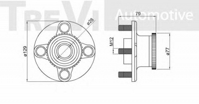 TREVI AUTOMOTIVE wb1186 -  Комплект подшипника ступицы колеса